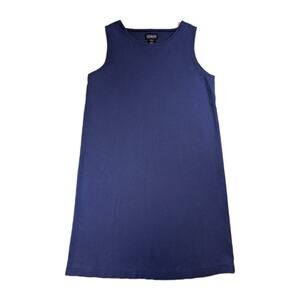 Patagonia Organic Cotton Dress Blue Sleeveless Knee Length Casual Sz M